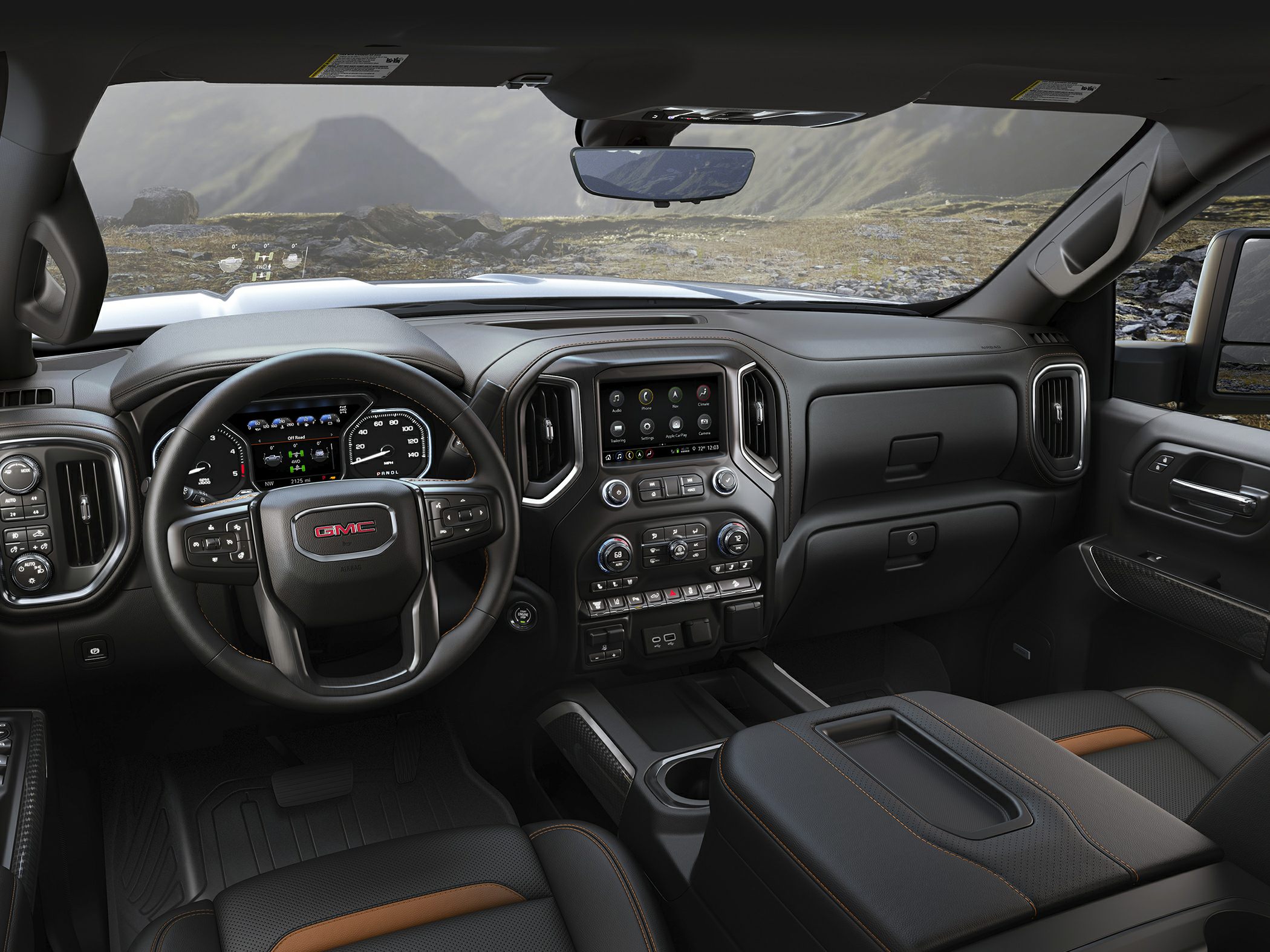 Digital dashboard and touchscreen control center with premium seating.