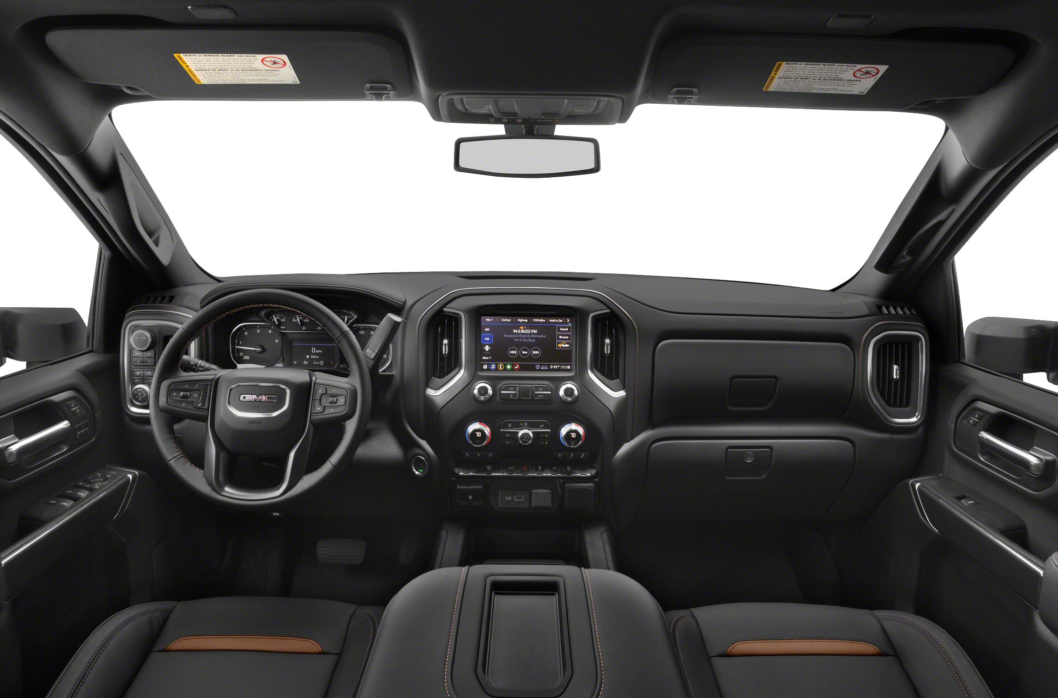 Dashboard and infotainment system with touchscreen and control features