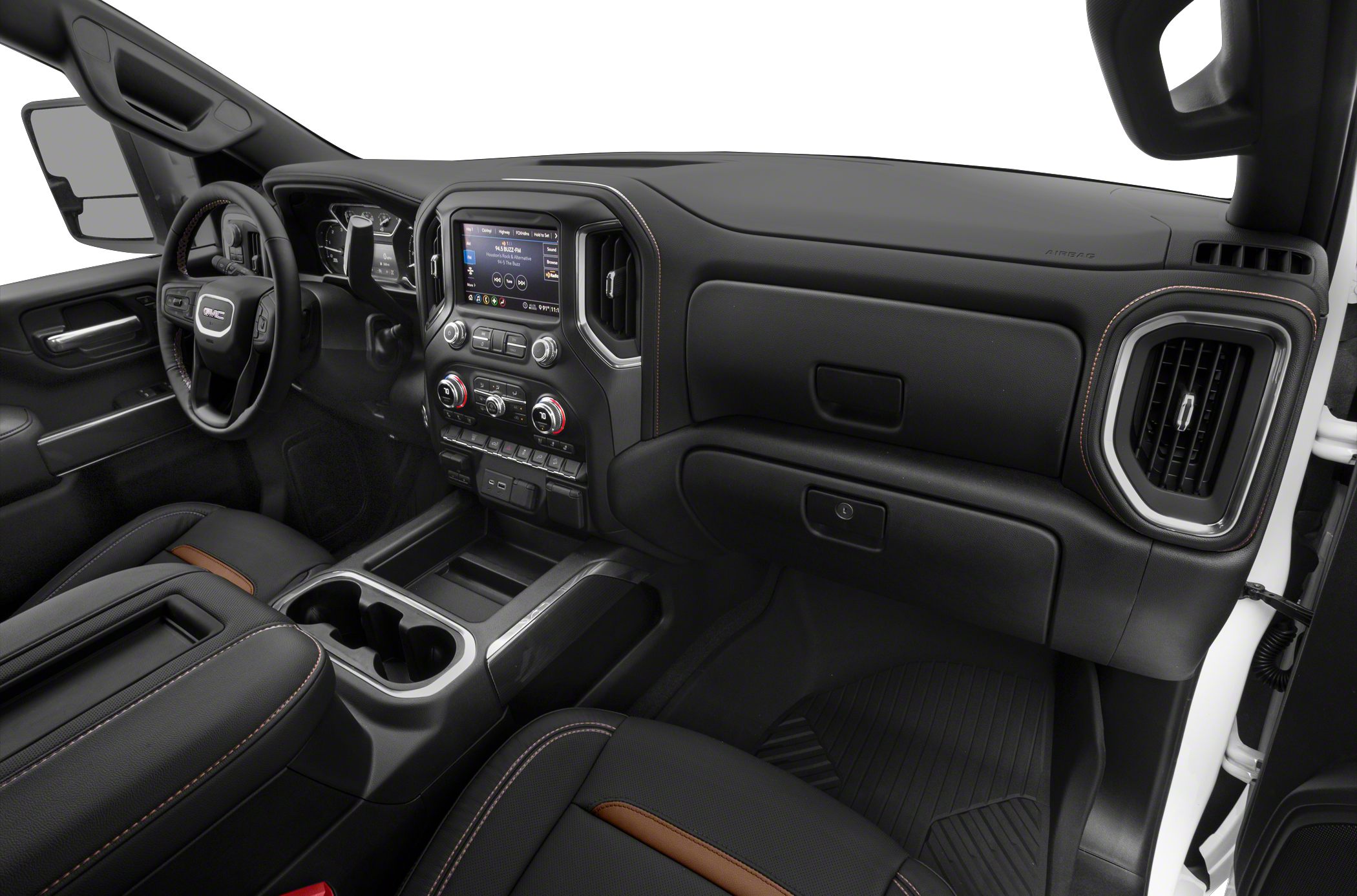 Interior dashboard and center console with touchscreen and climate controls