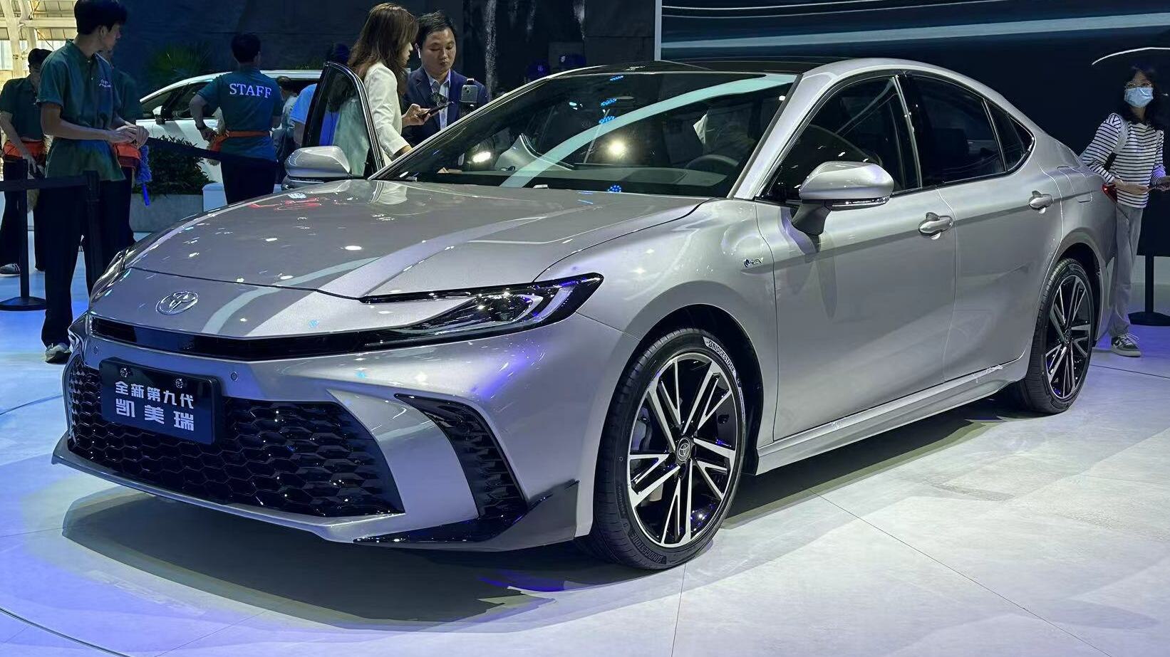 Front view of sleek sedan with LED headlights and alloy wheels