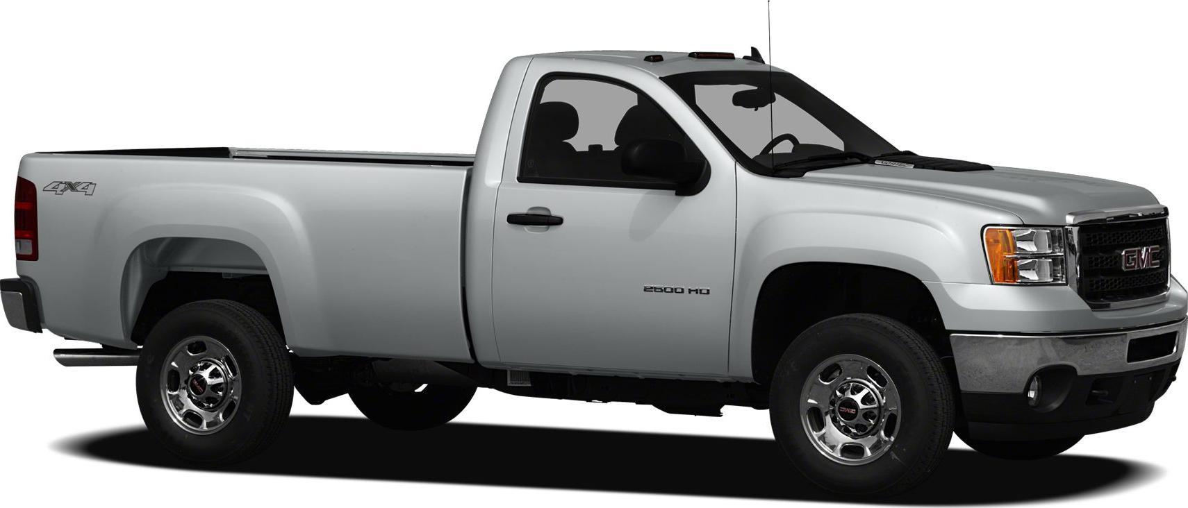 Side profile of a pickup with crew cab and standard box.
