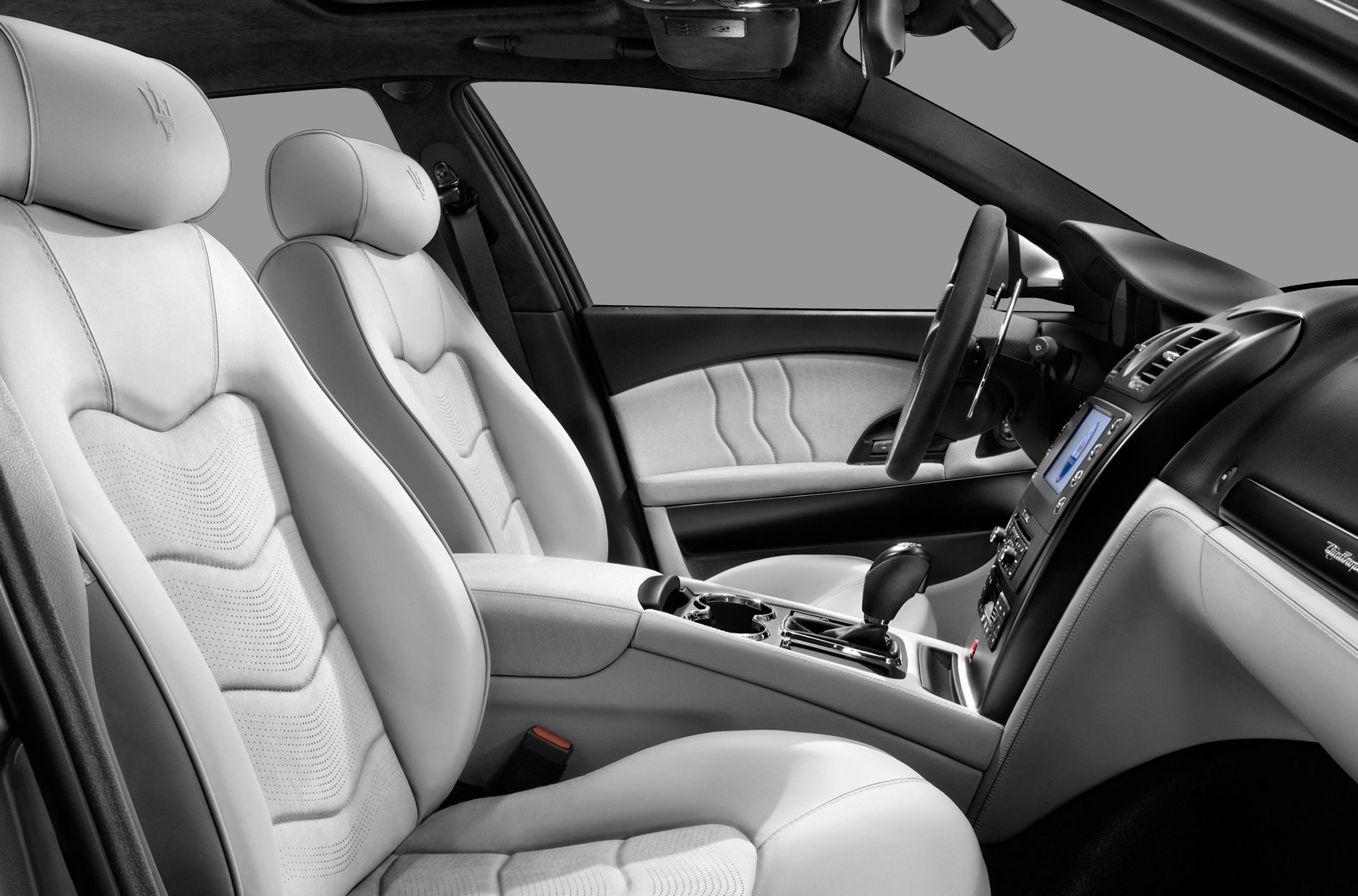 Luxury leather seats and elegant center console interior design