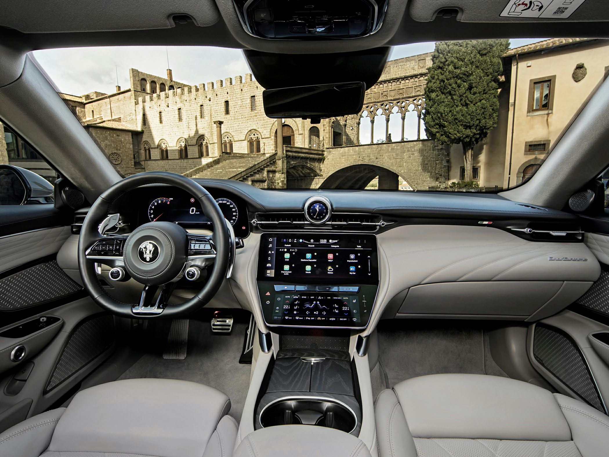Digital cockpit and dual touchscreen infotainment with premium leather interior