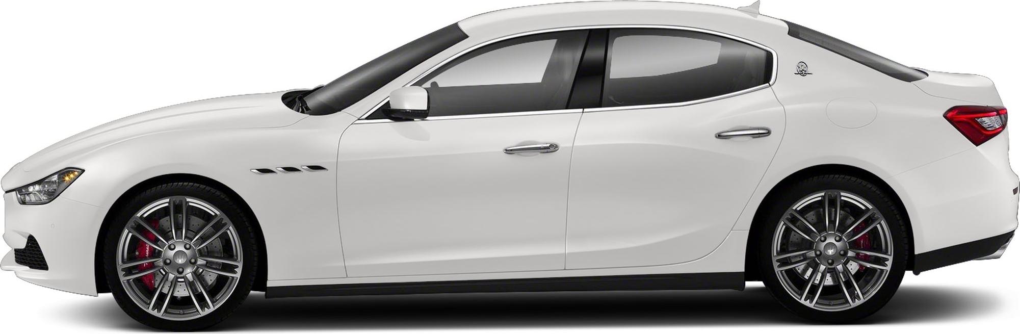 Sleek car side profile with alloy wheels and red brake calipers