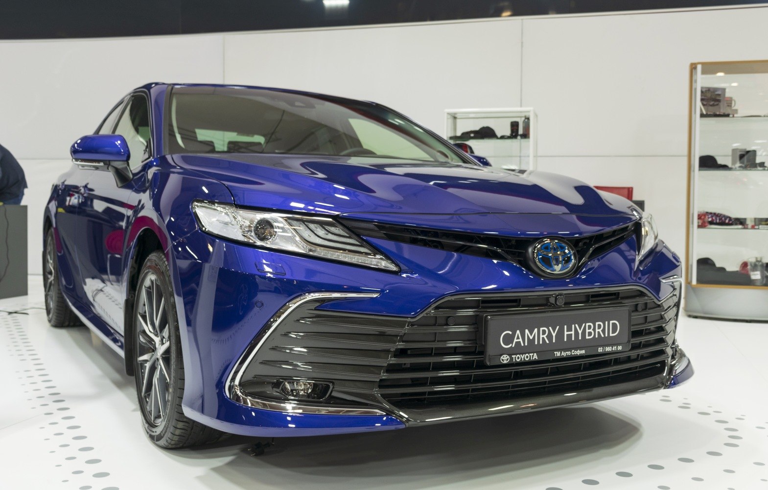 Front view with sleek headlights and aerodynamic grille