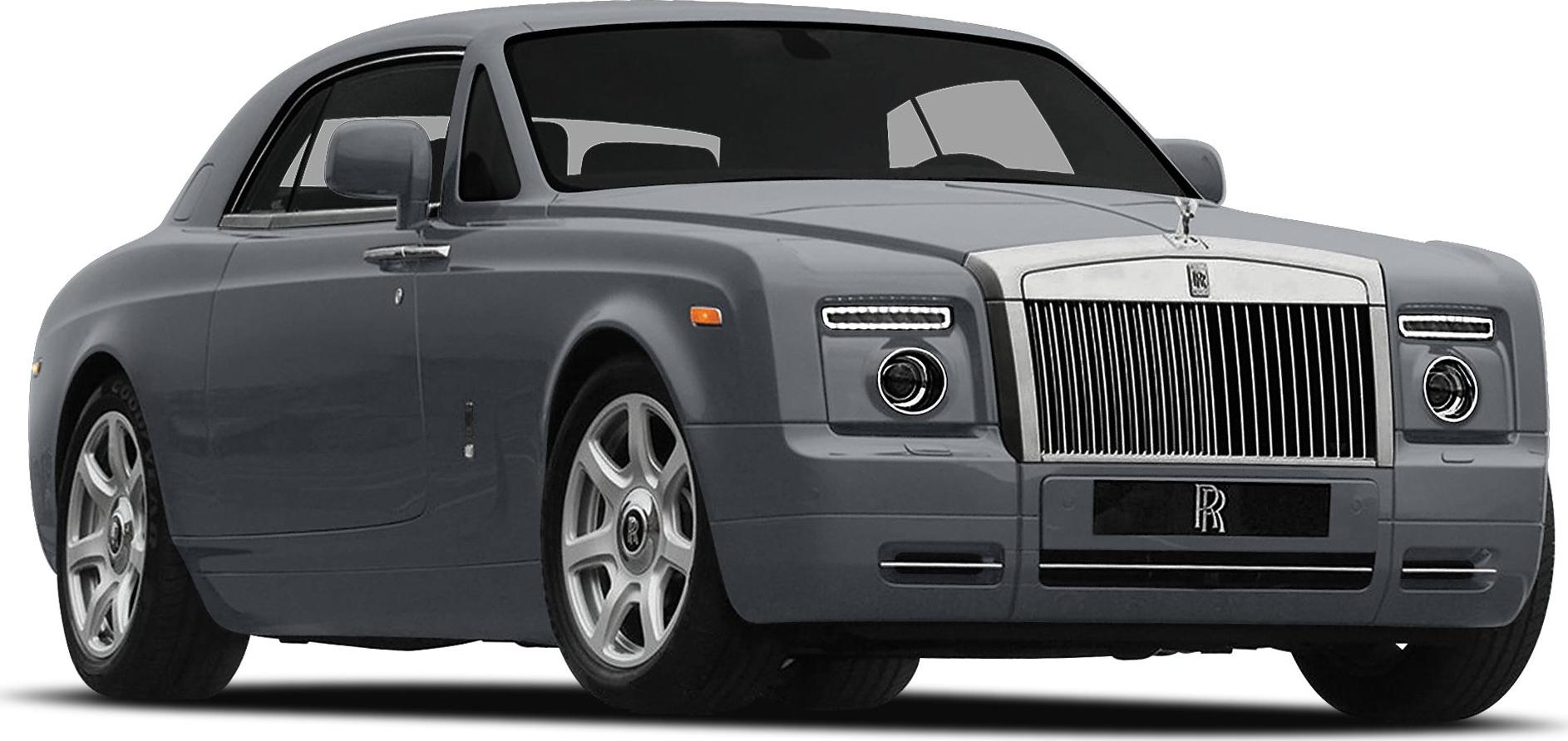 Front grille and LED headlight design of a luxury coupe
