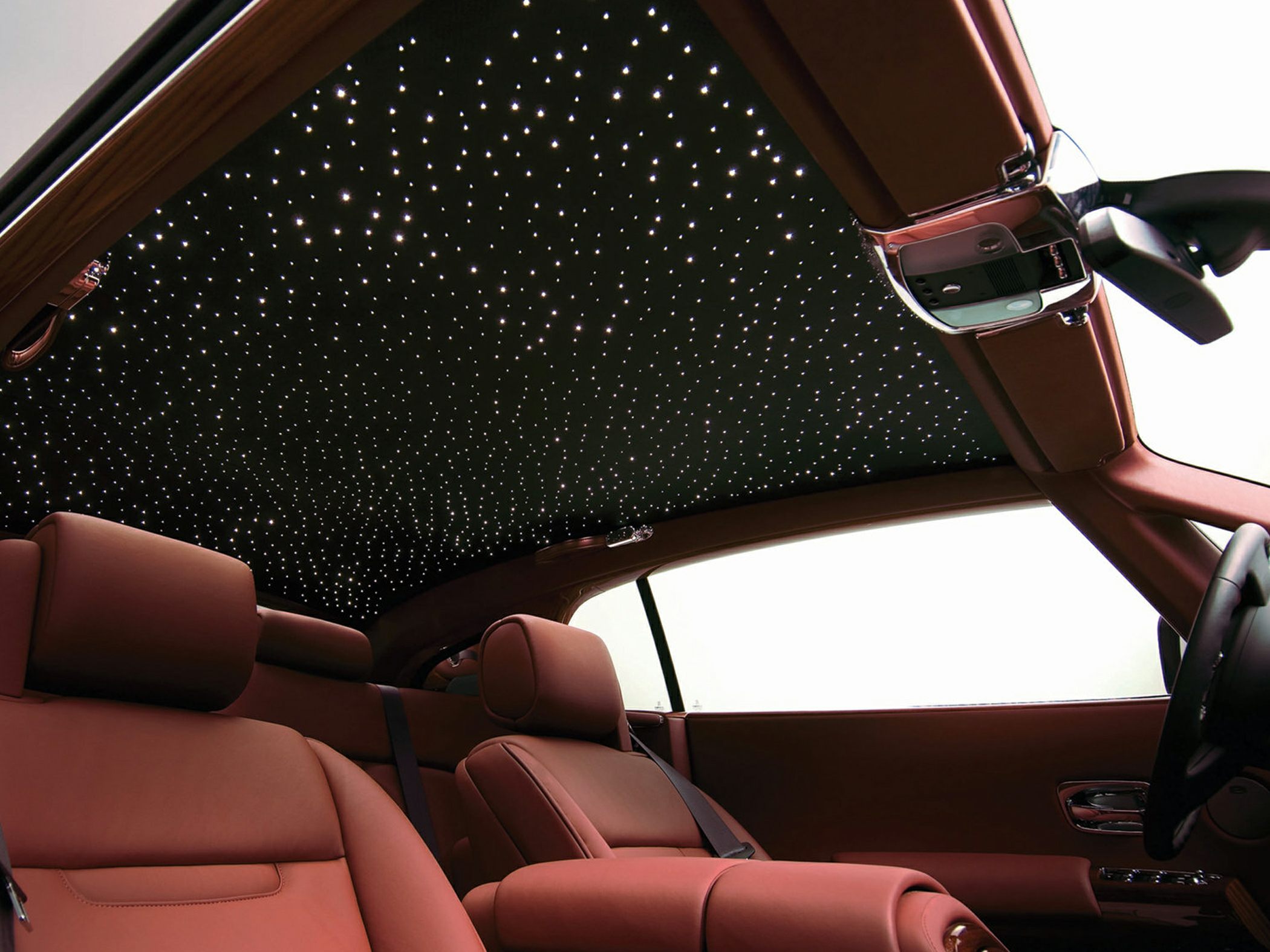 Luxury interior with starlight headliner and leather seats