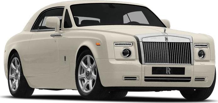 Front and side view of luxury coupe with signature grille and smooth lines