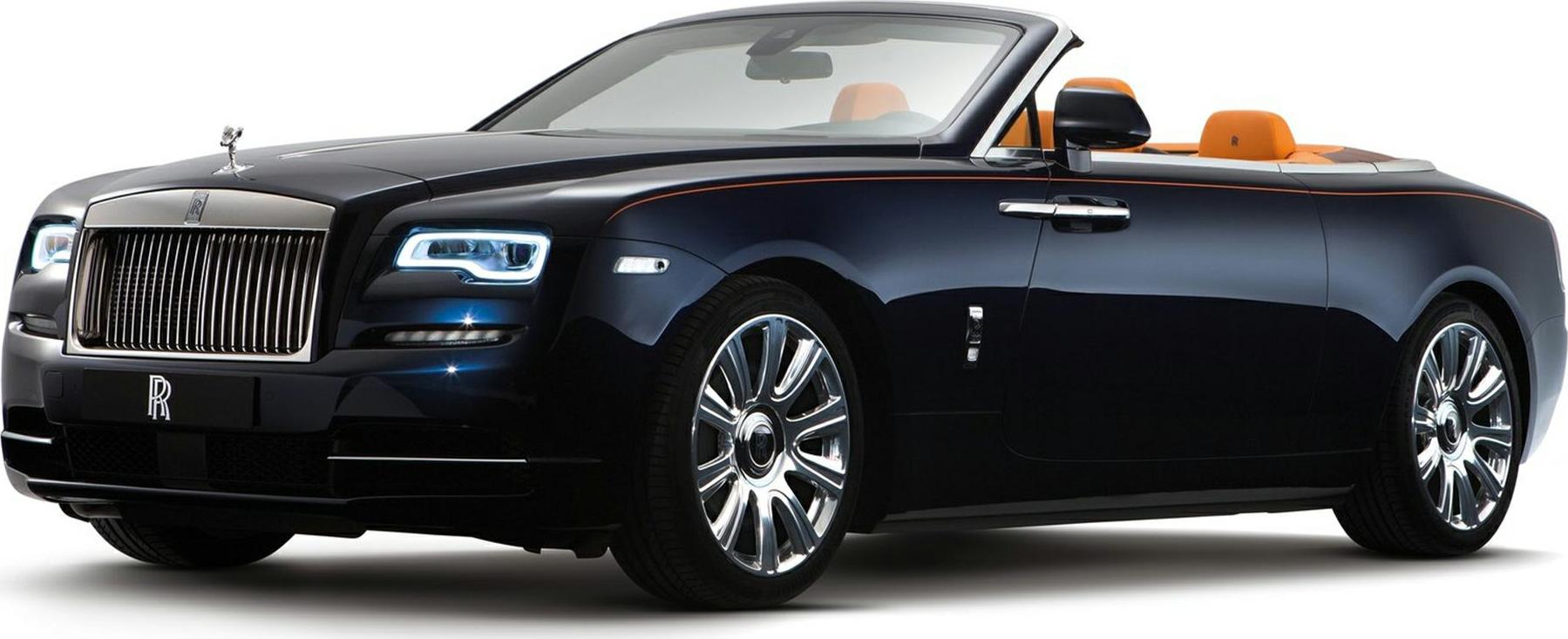 Luxury convertible with chrome grille and LED headlights
