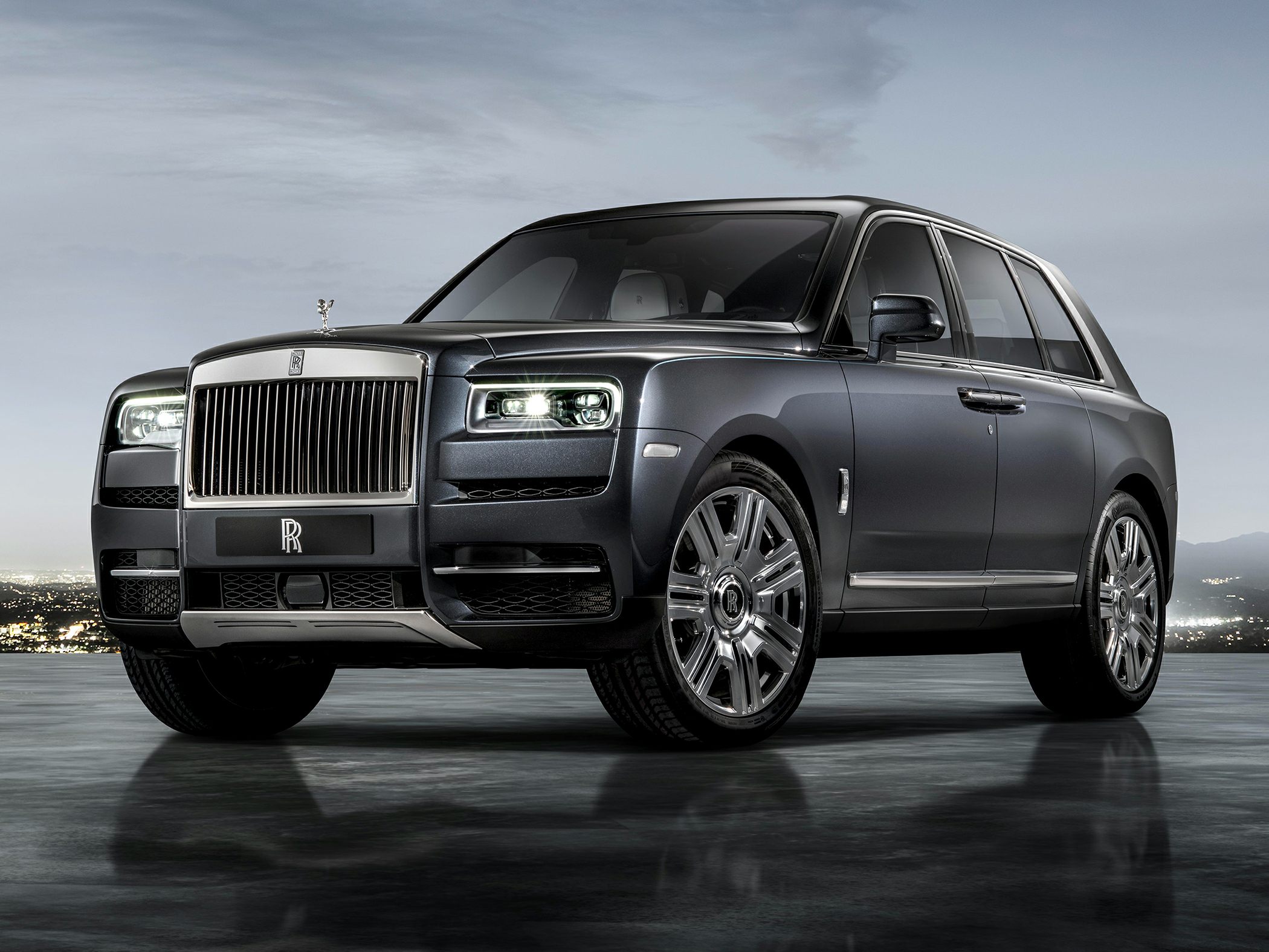 Luxury SUV with iconic grille and LED headlights