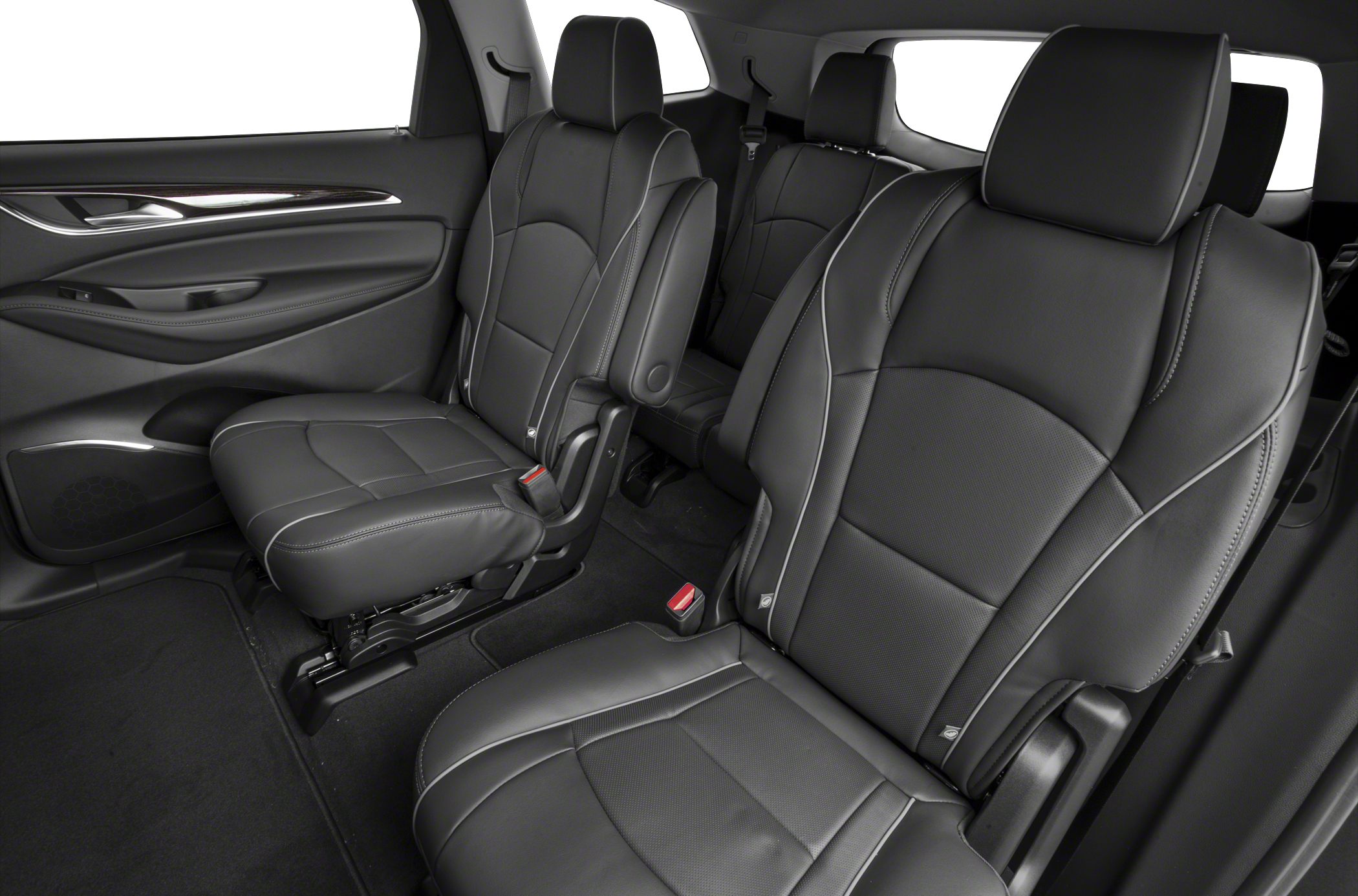 Leather seats interior with spacious second row captain chairs