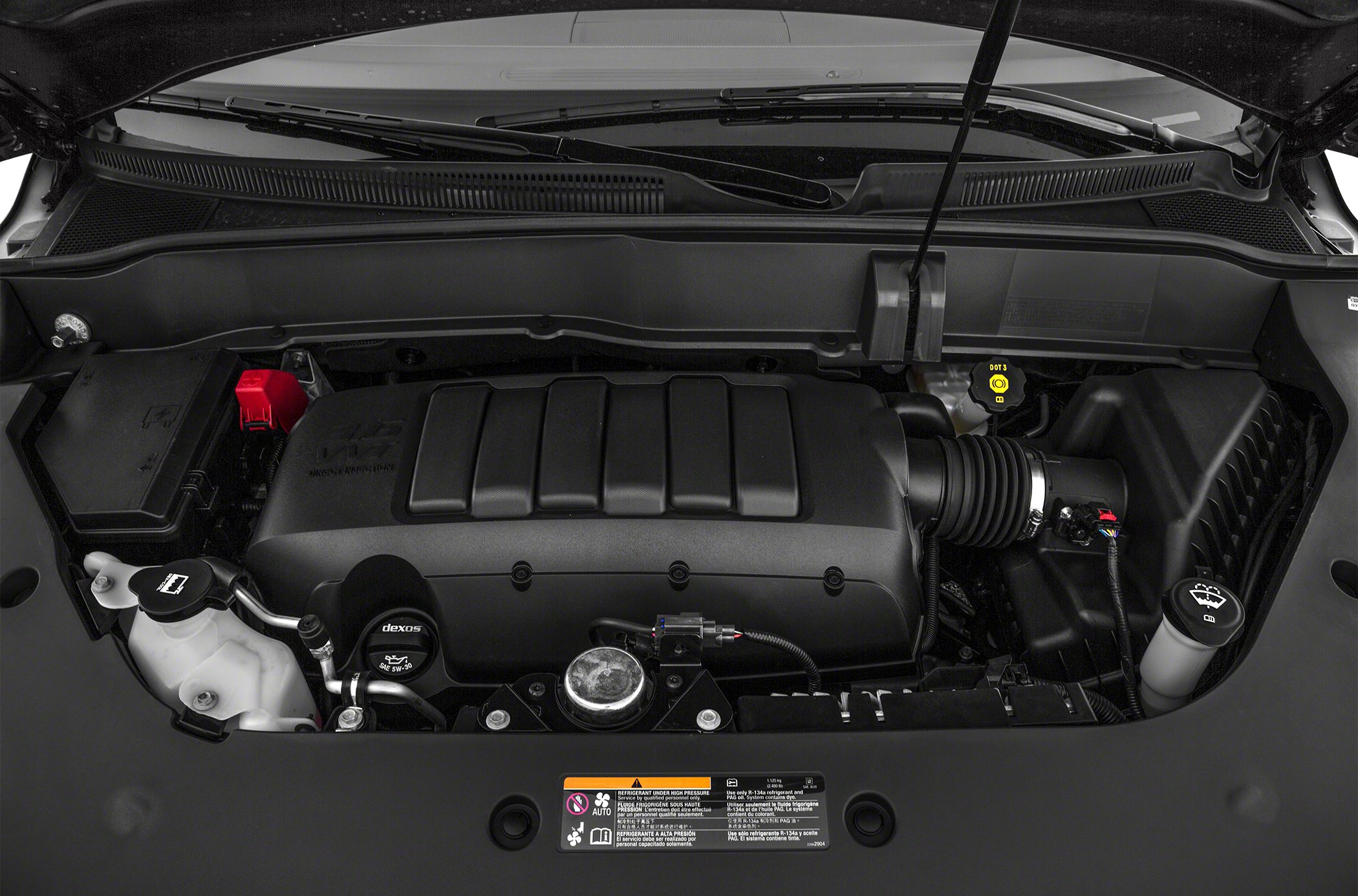 3.6L V6 VVT direct injection engine with visible components.