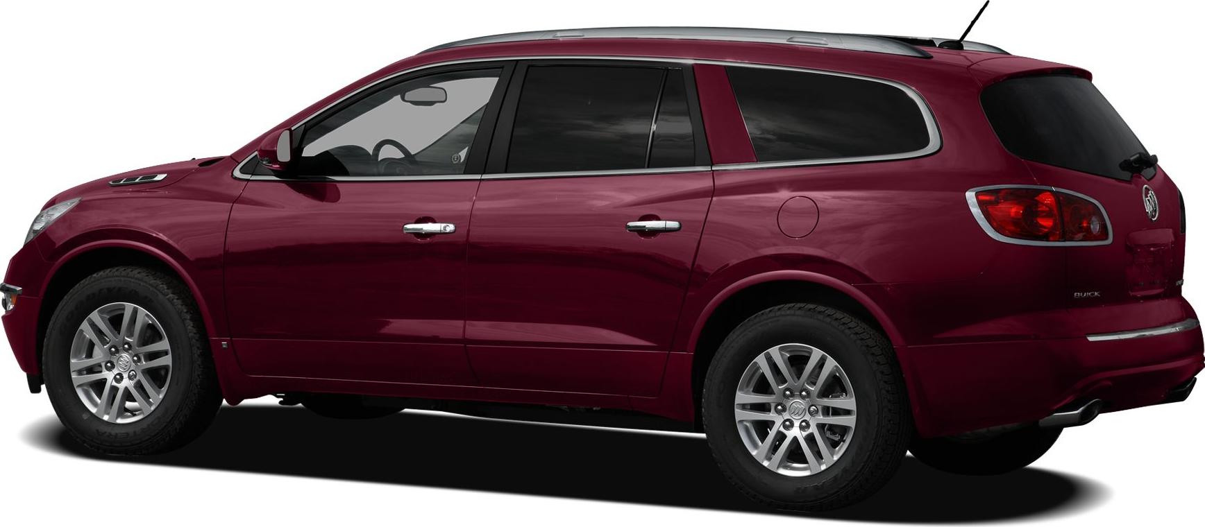 Side view of a mid-size SUV with tinted windows and roof rails