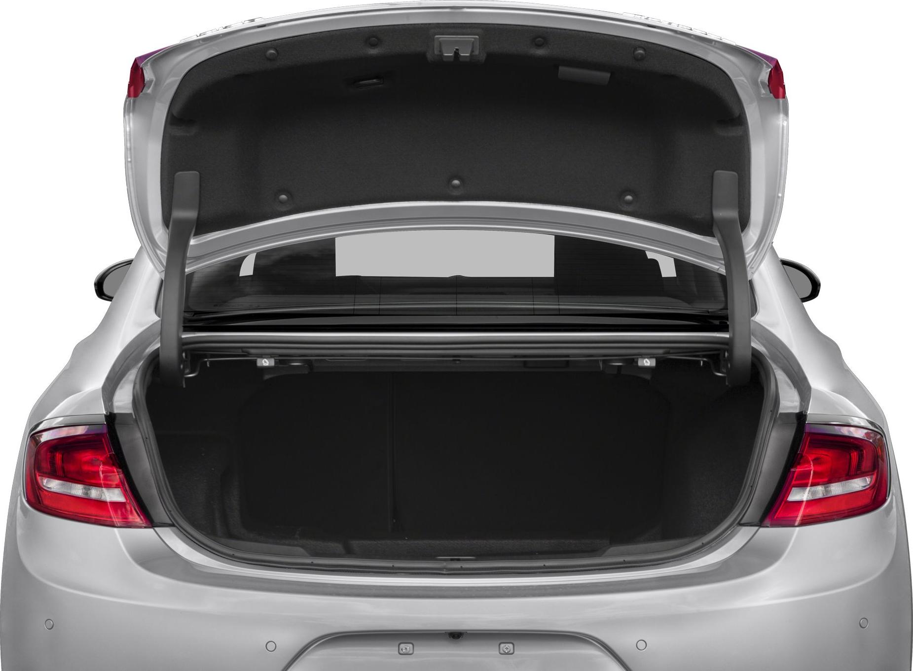 Open spacious car trunk with visible taillights