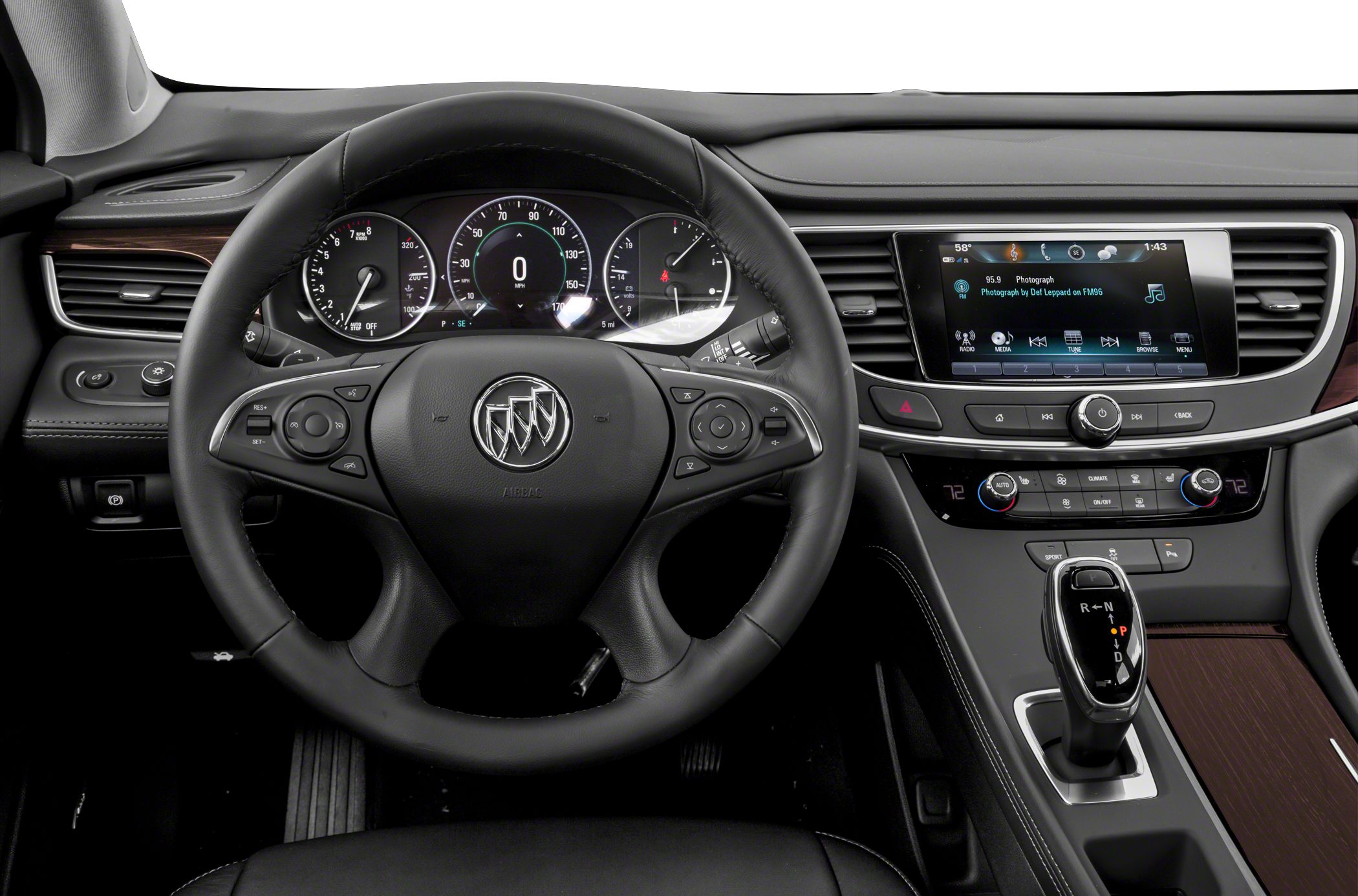 Digital dashboard, steering wheel controls, infotainment system