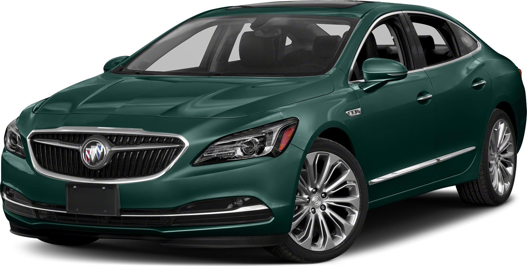 Front view of luxury sedan with LED headlamps and alloy wheels