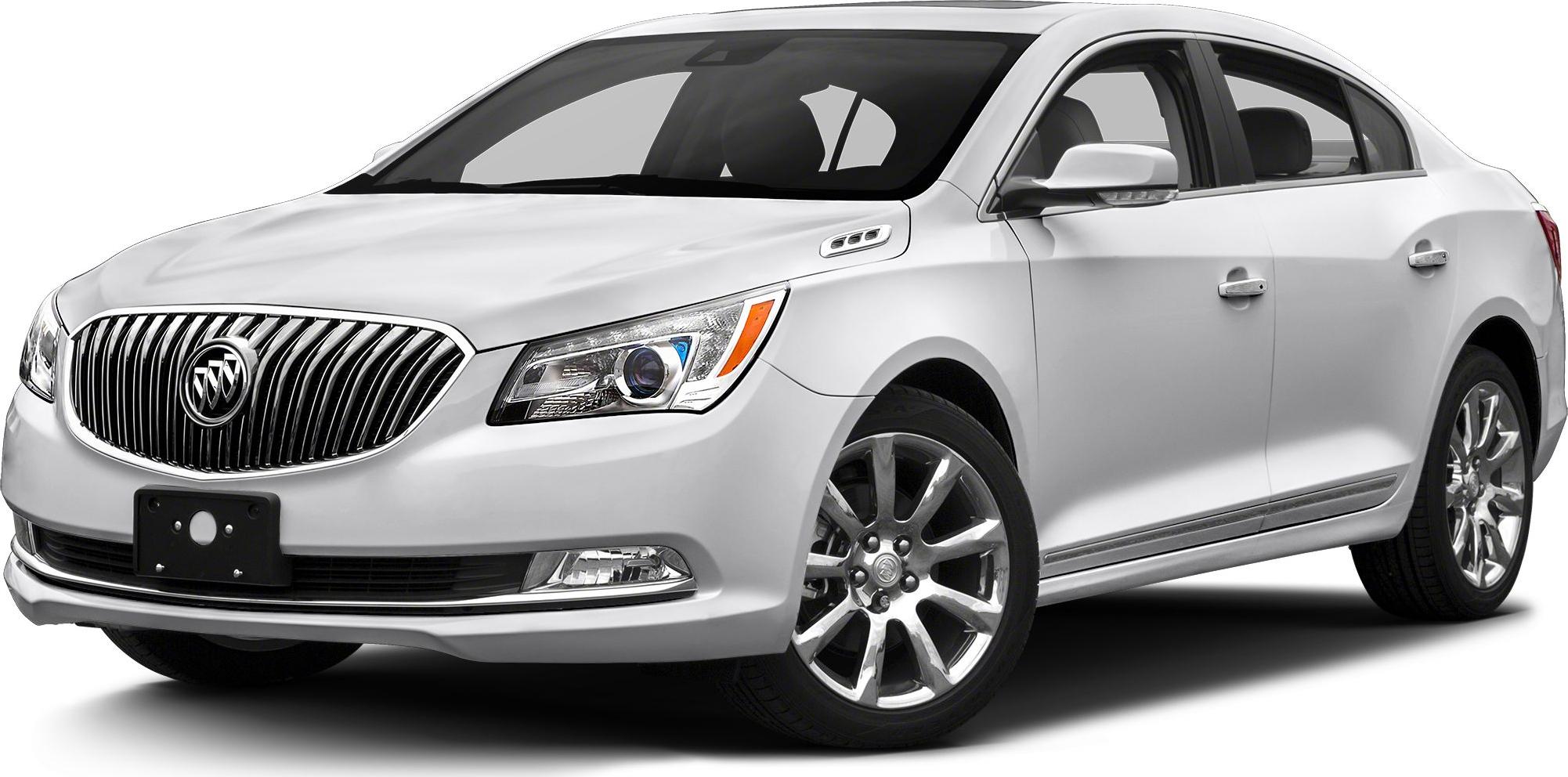 Front angled view featuring vertical chrome grille and headlights