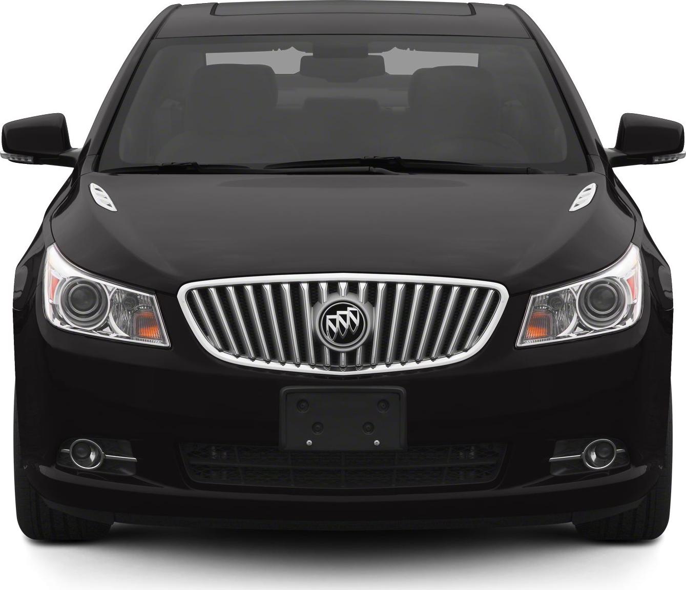 Front view with vertical-bar grille and twin headlights