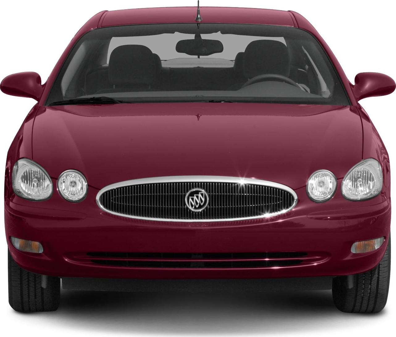 Oval grille with Buick emblem and quad rounded headlights