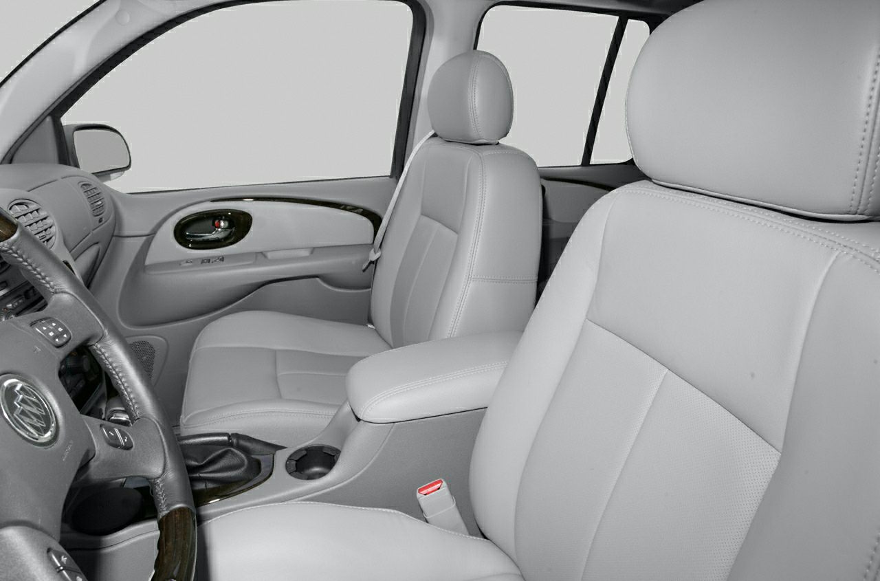Leather front seats and dashboard with wood trim