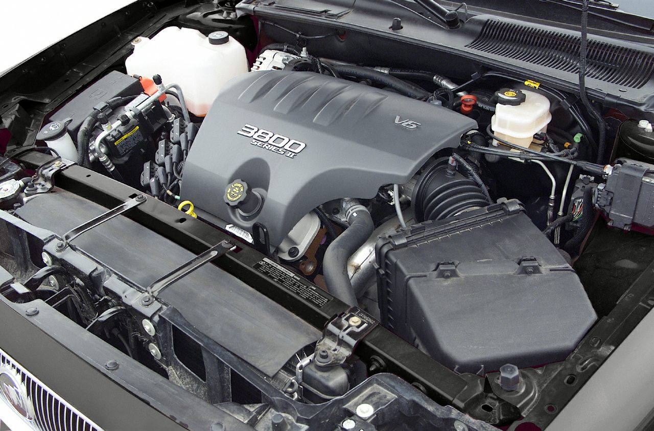 V6 3800 Series II engine in car engine bay