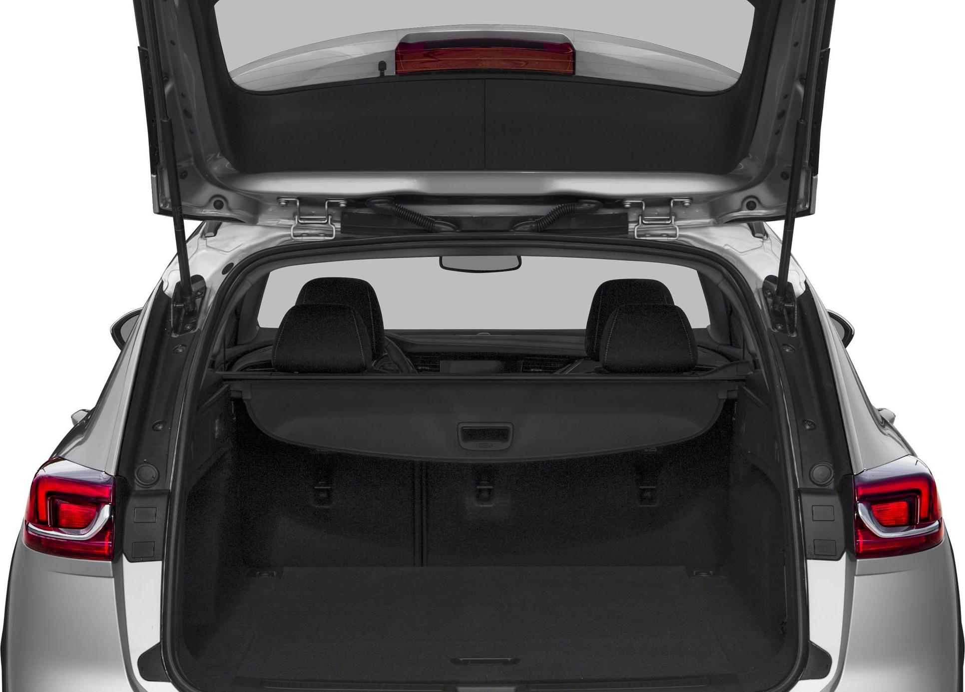 Open tailgate showing spacious rear cargo area with cover
