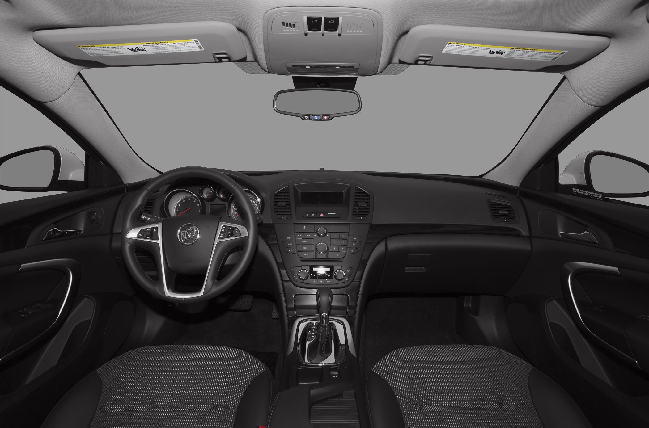 Dashboard, steering wheel, and center console interior features