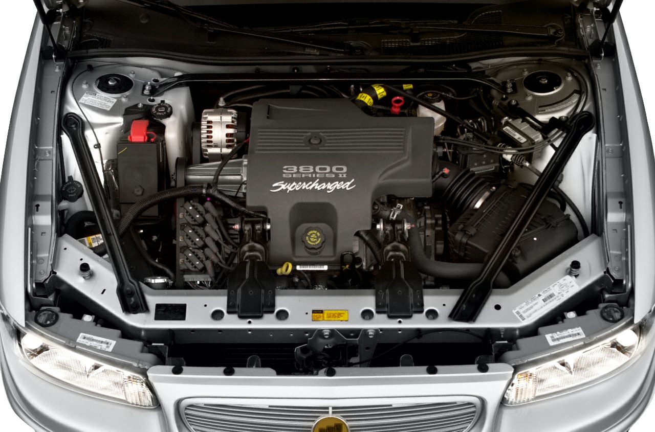 Supercharged 3800 Series II engine with visible components and layout