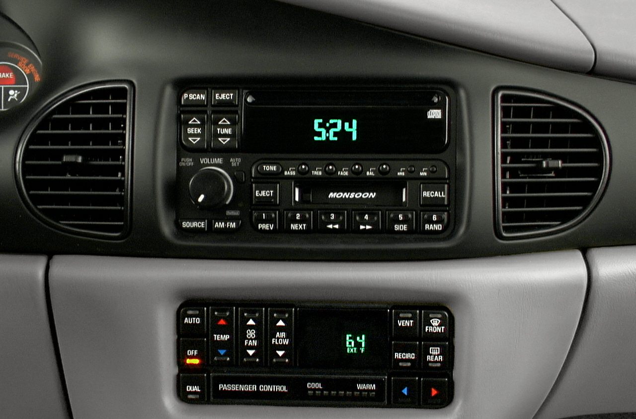 Digital clock radio and dual-zone climate control panels
