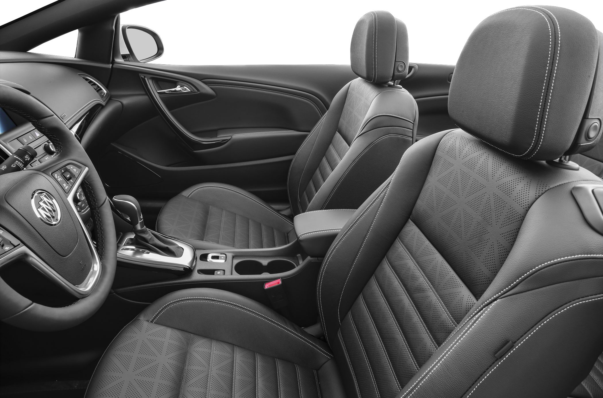 Luxury leather seats with detailed stitching and a modern dashboard interior