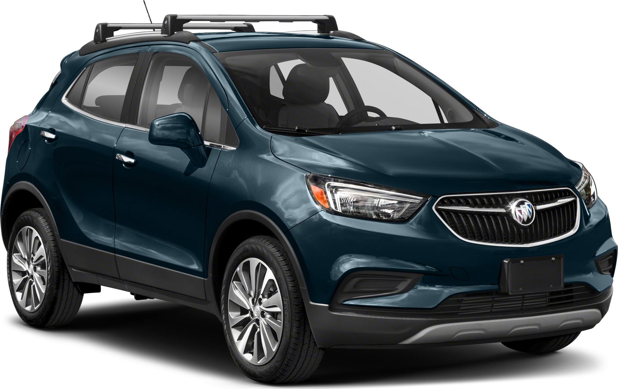 Compact SUV front and side view with LED headlights and roof rails
