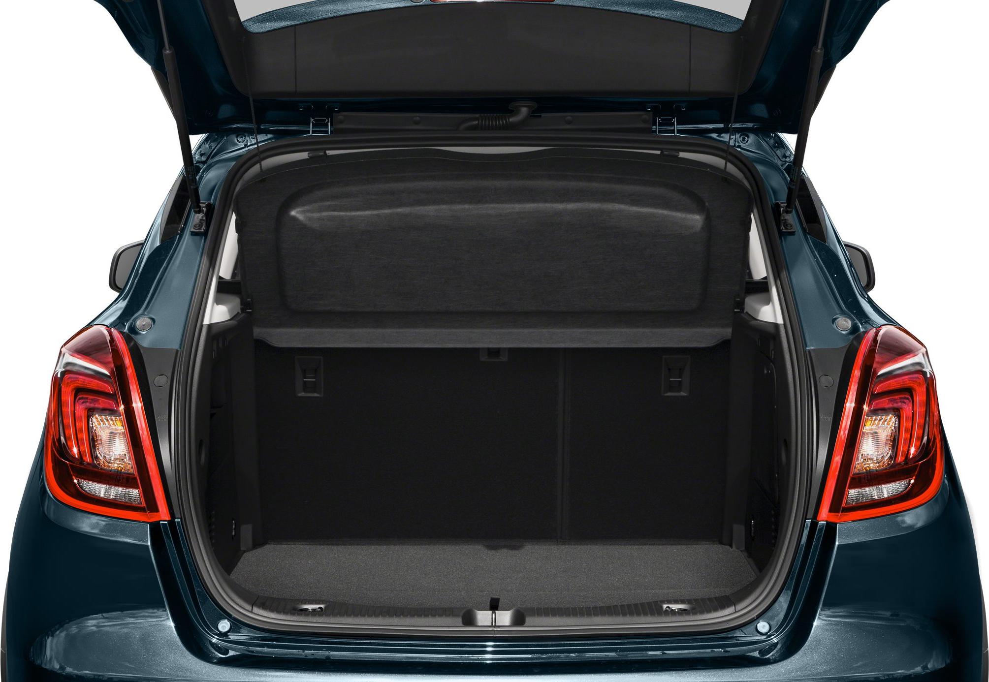 Open trunk space with rear hatch and taillights
