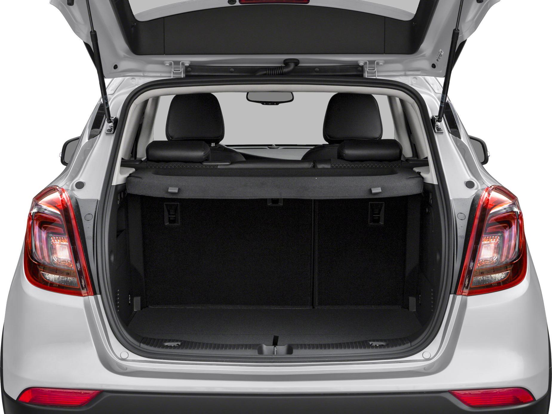 Open rear trunk area with ample cargo space and visible rear seats.