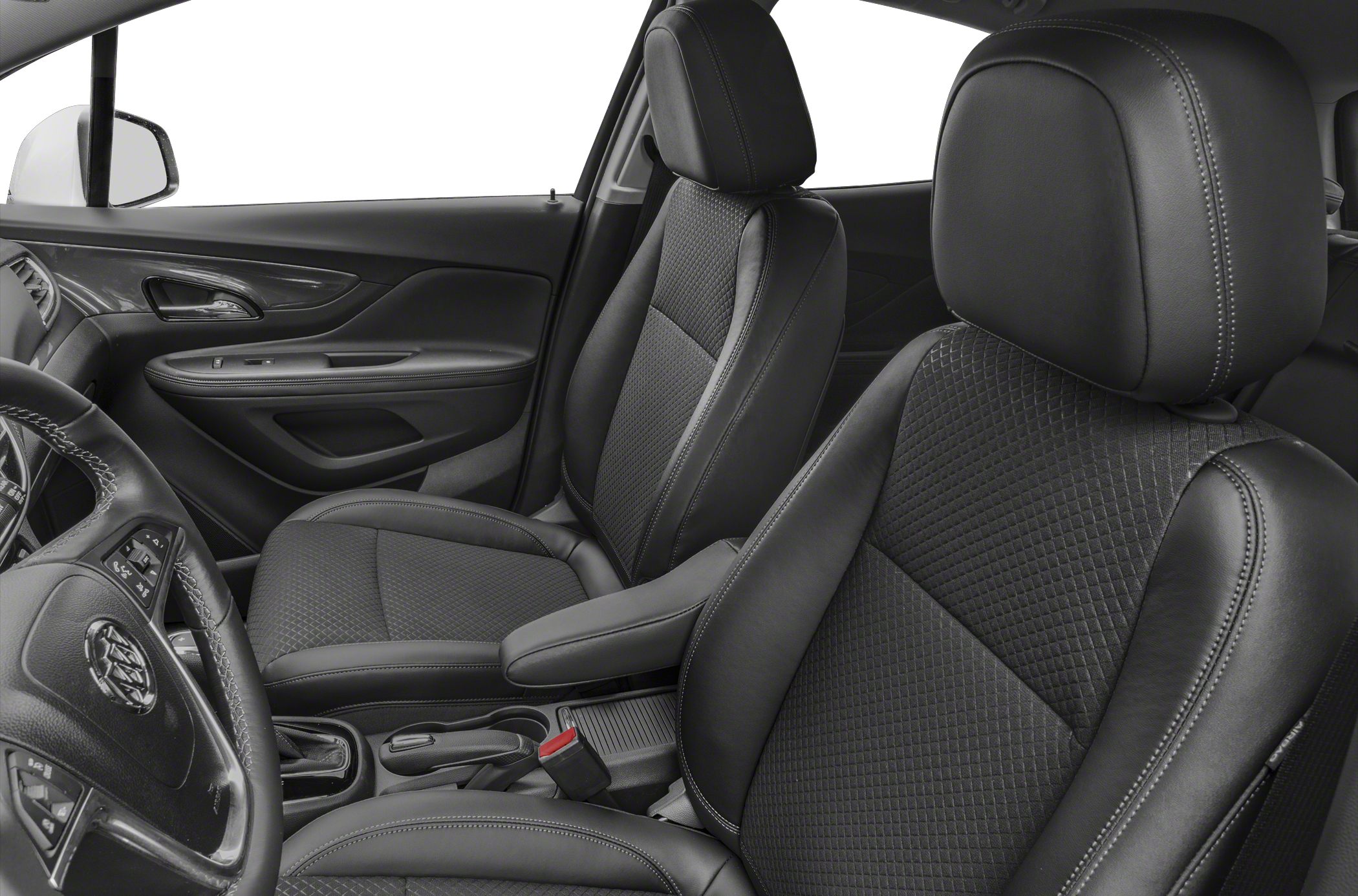 Front seats upholstery and interior door panel in a vehicle