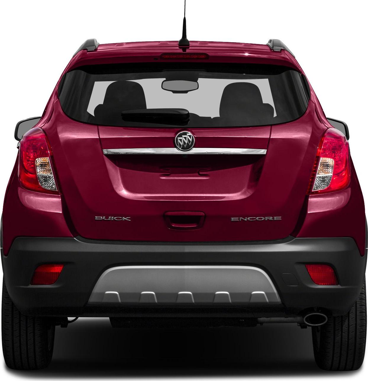 Rear view with taillights, rear window wiper, and chrome accent trim