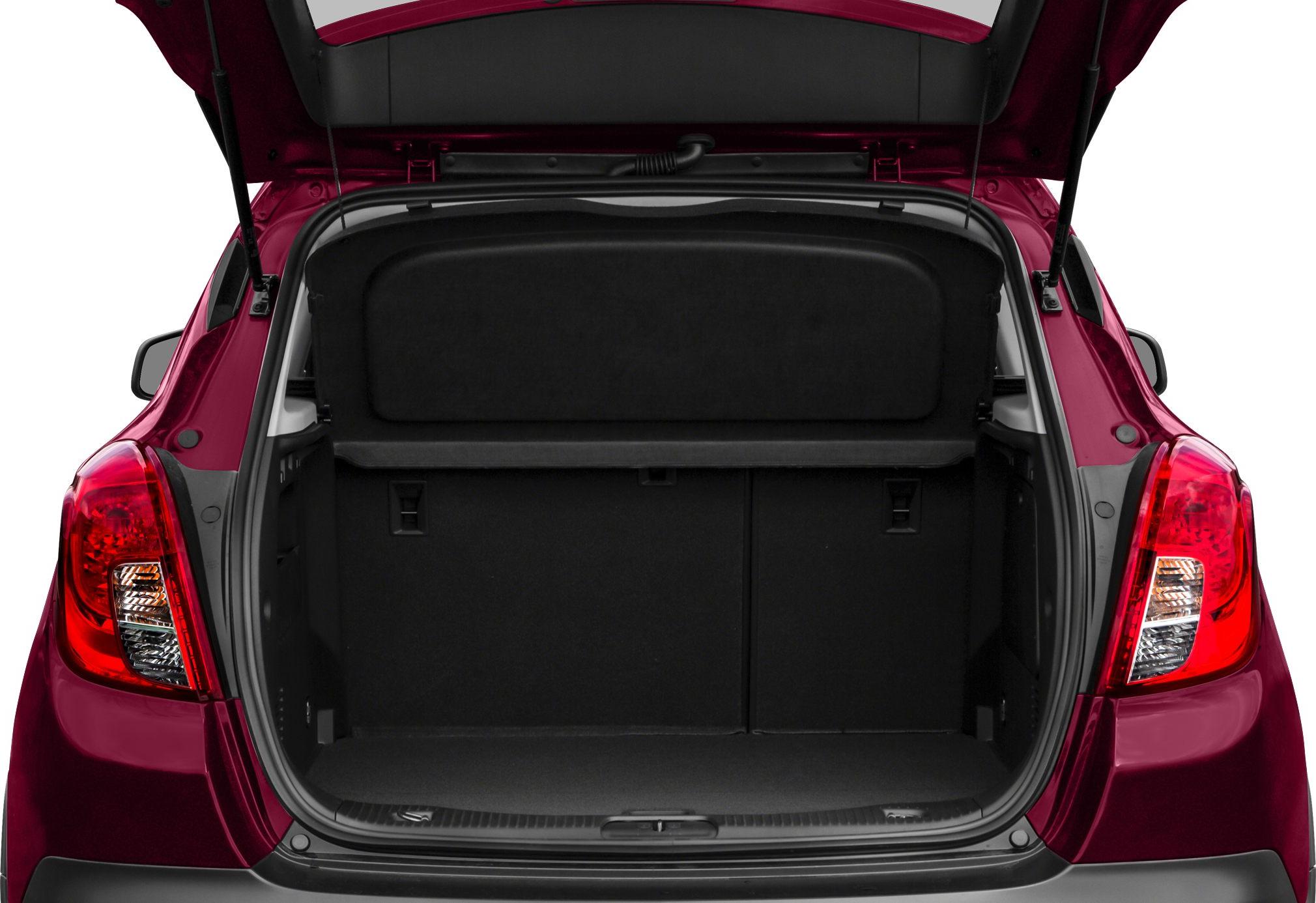 Open rear cargo space with visible rear seatbacks and tail lights.
