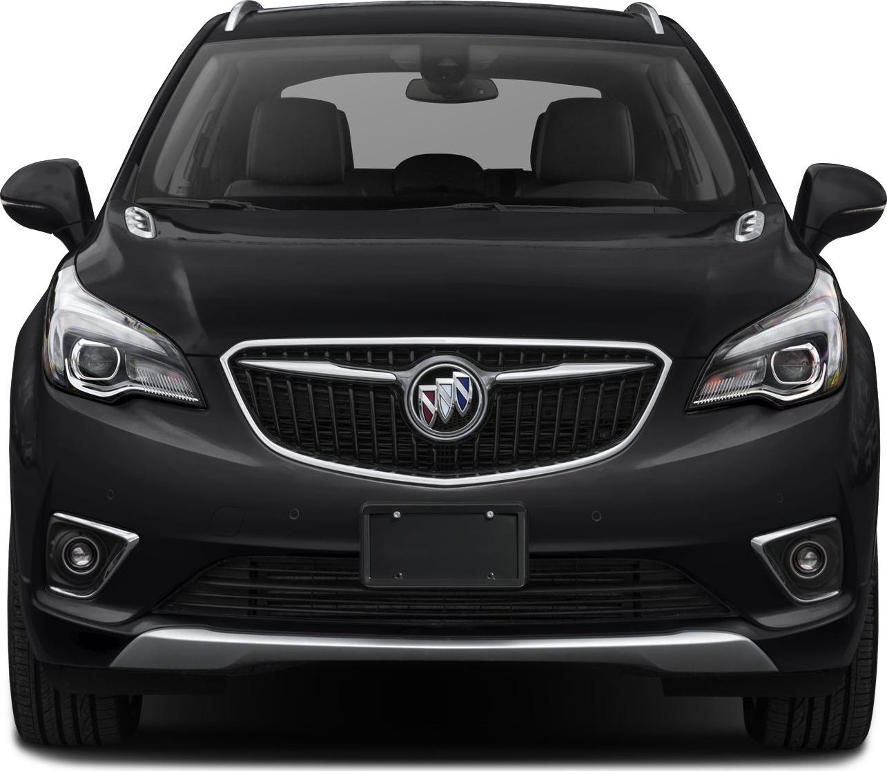 Front view of SUV with LED headlights, chrome grille, and fog lights