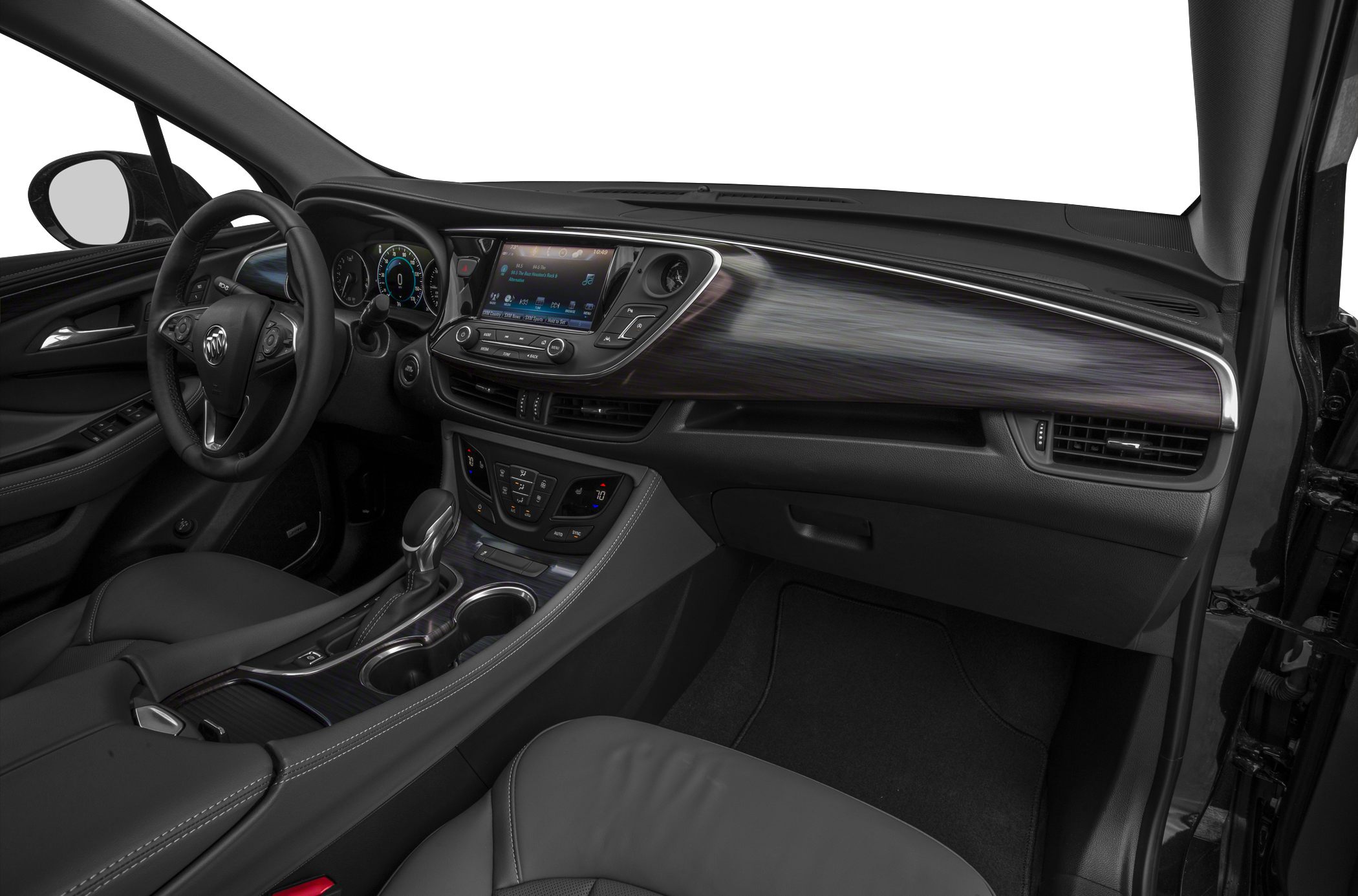 Modern car dashboard and center console design
