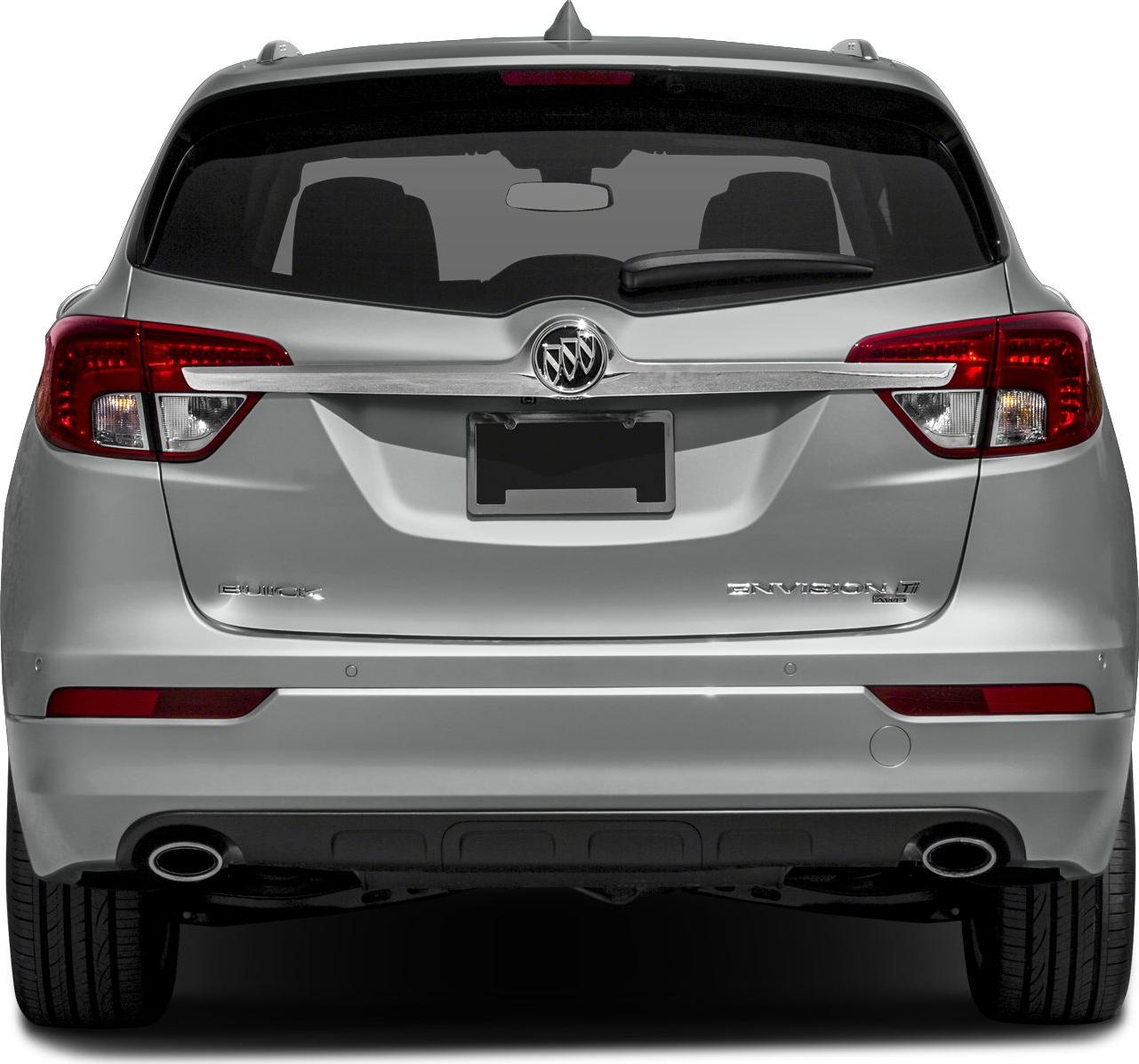 Rear view with dual exhausts and distinct tail lights