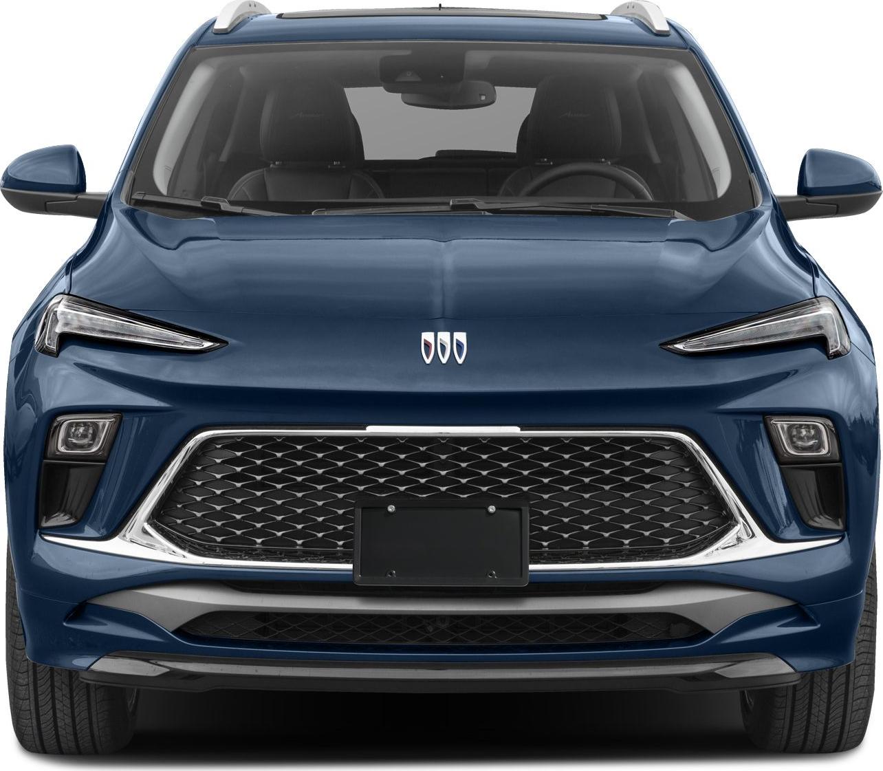 Front grille, LED headlights, and Buick badge from a facelifted compact SUV.