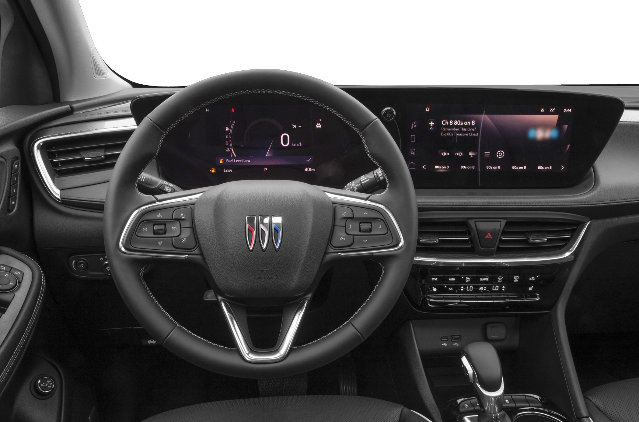 Digital dashboard and multifunction steering wheel with infotainment display