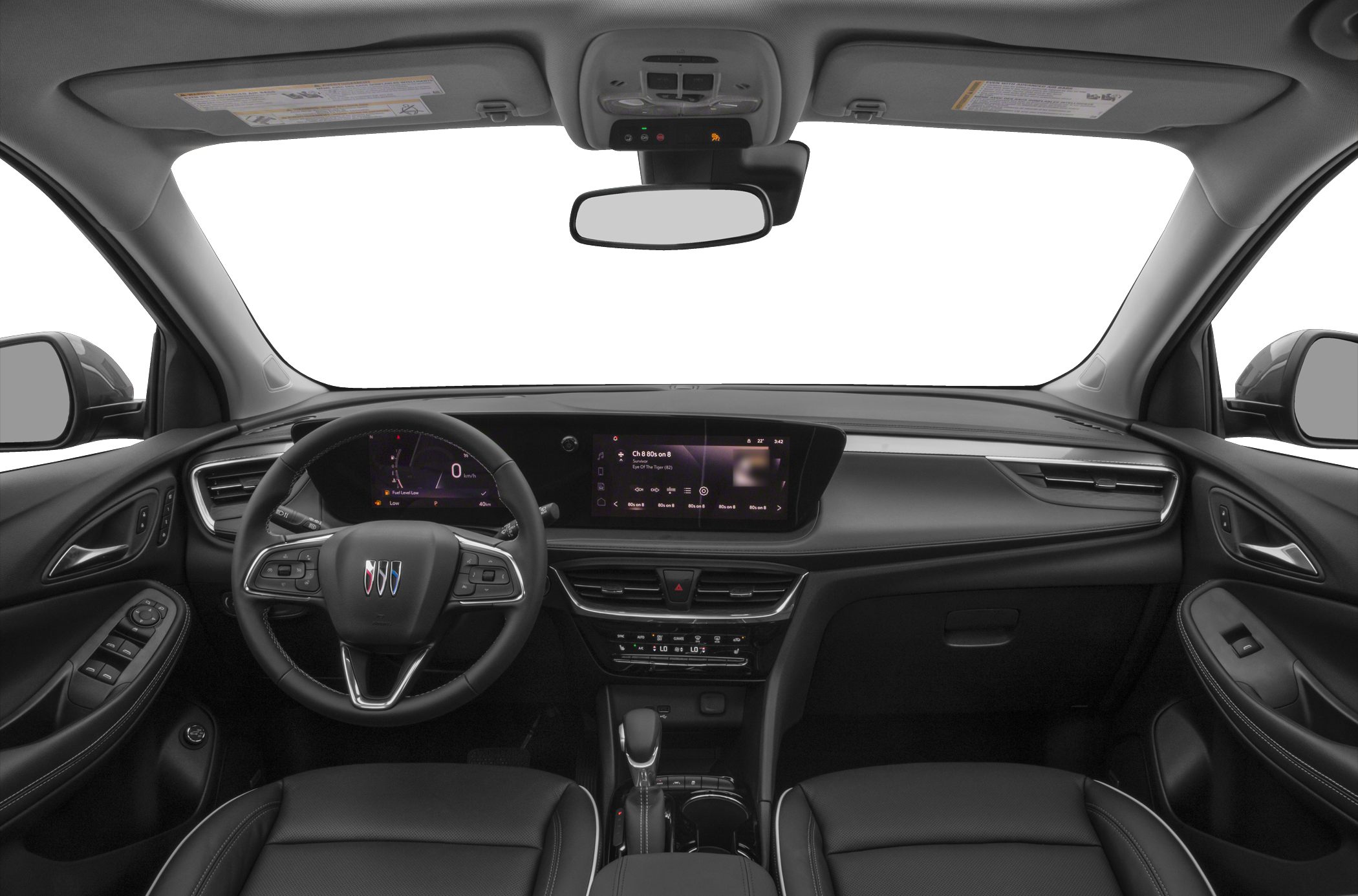 Modern dashboard with digital instrument cluster and infotainment screen