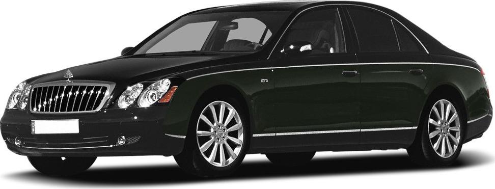Luxury sedan front side view with large grille and sleek design.