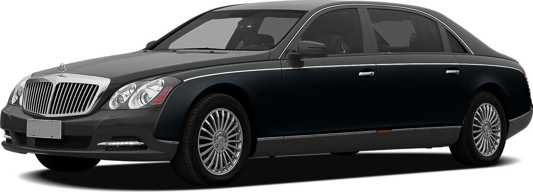 Luxury sedan side profile with chrome trim and distinctive wheels
