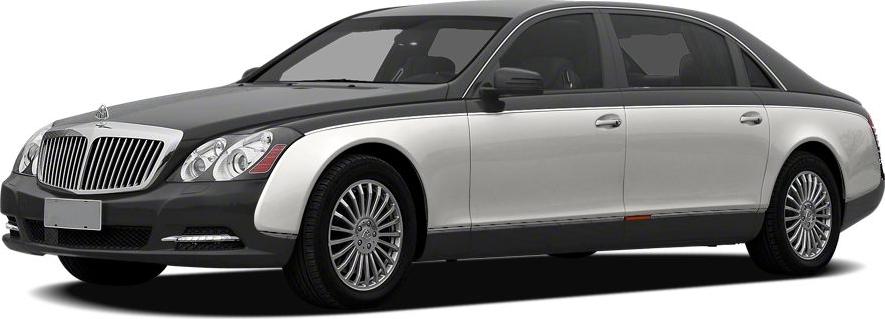 Luxury sedan with two-tone black and silver paint and multi-spoke alloy wheels
