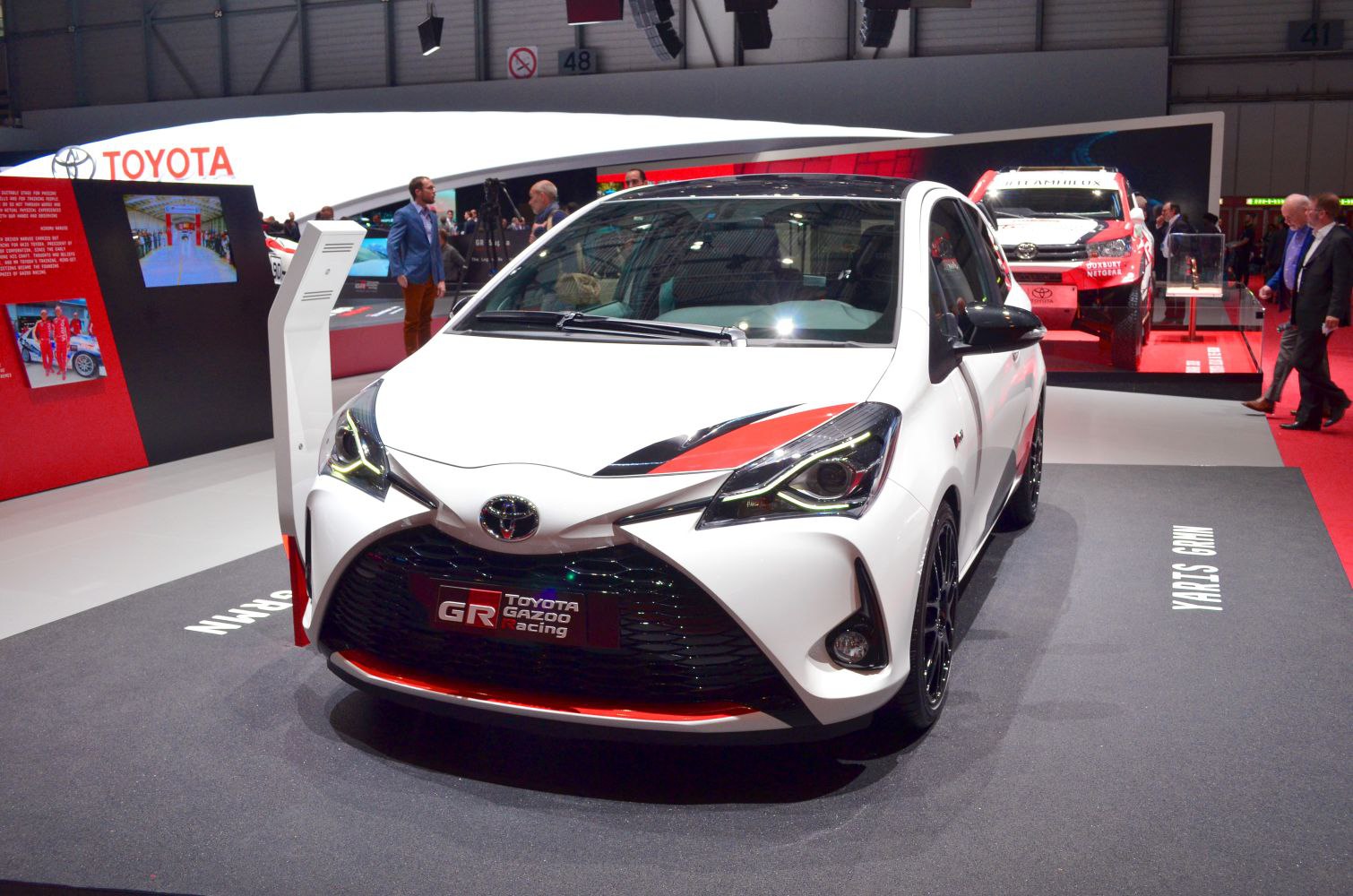 Sporty front view with LED headlights and Gazoo Racing badge