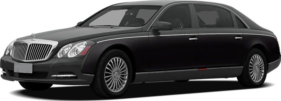 Luxurious black sedan with chrome front grille and multi-spoke alloy wheels