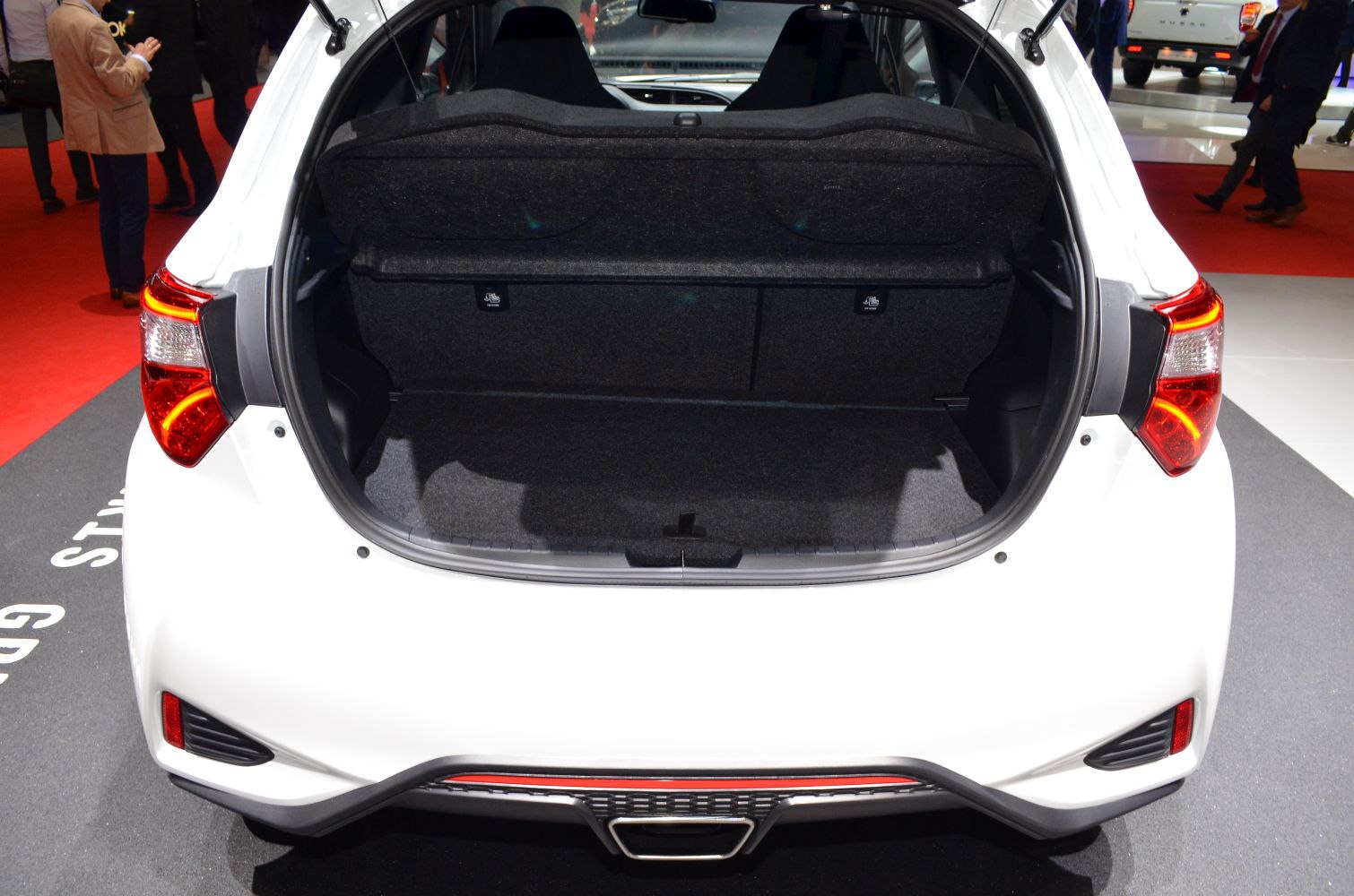 Open hatchback trunk with spacious cargo area and split-fold rear seats