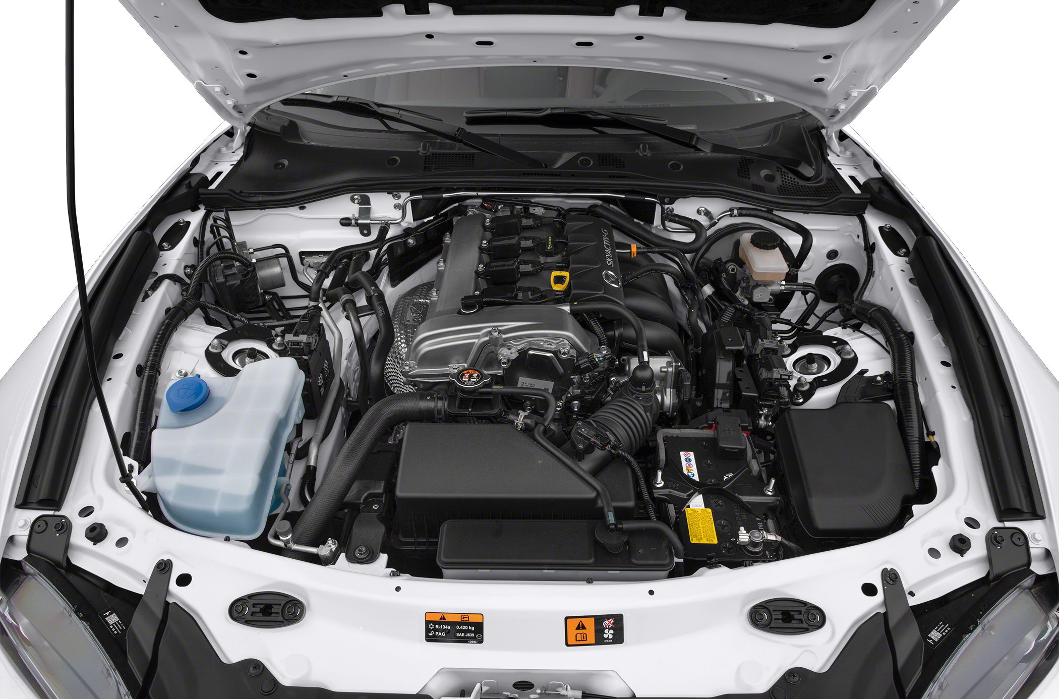 Clean Mazda MX-5 IV ND facelift 2018 engine bay with visible components