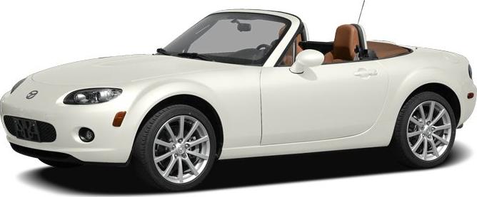 White convertible roadster with alloy wheels and brown leather interior